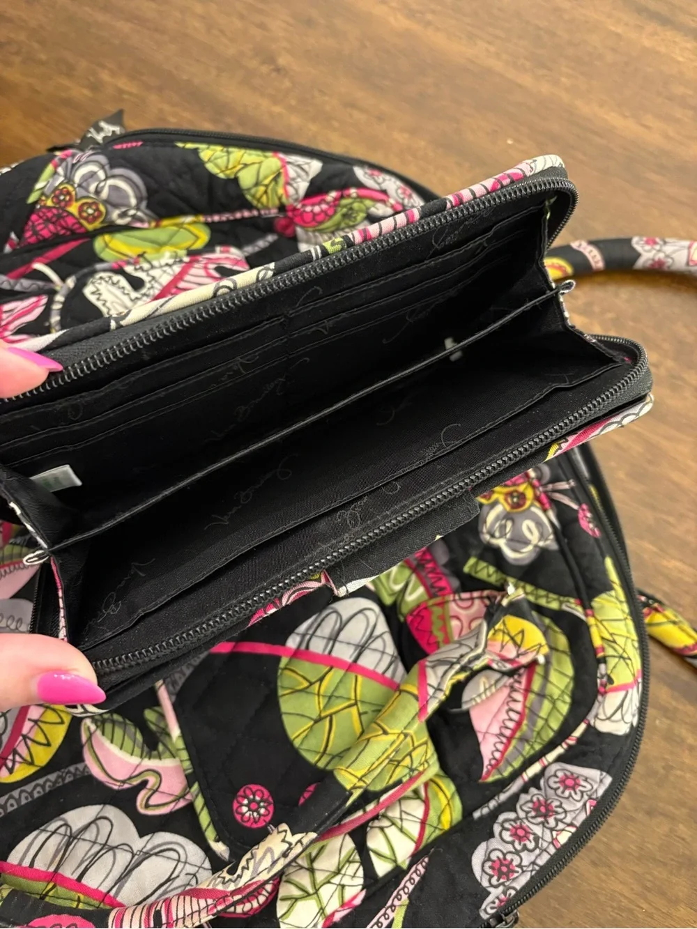 Retired Vera Bradley “Moon Blooms” Tote & matching wallet set